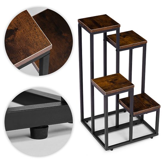 Stojan na květiny ozdoby 4 police loft ModernHome