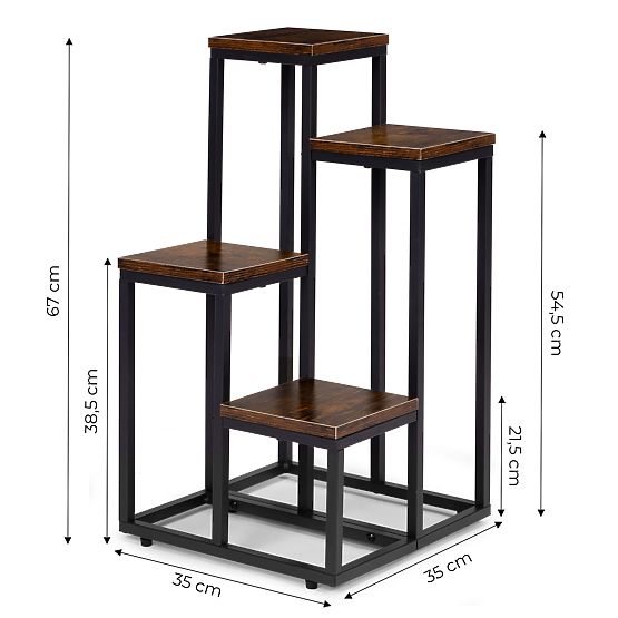 Stojan na květiny ozdoby 4 police loft ModernHome