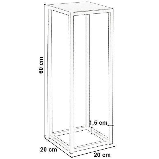 Stojan na květiny Piatto loft 60 cm černý