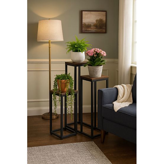 Stojan na květiny s 3 policemi loft ModernHome