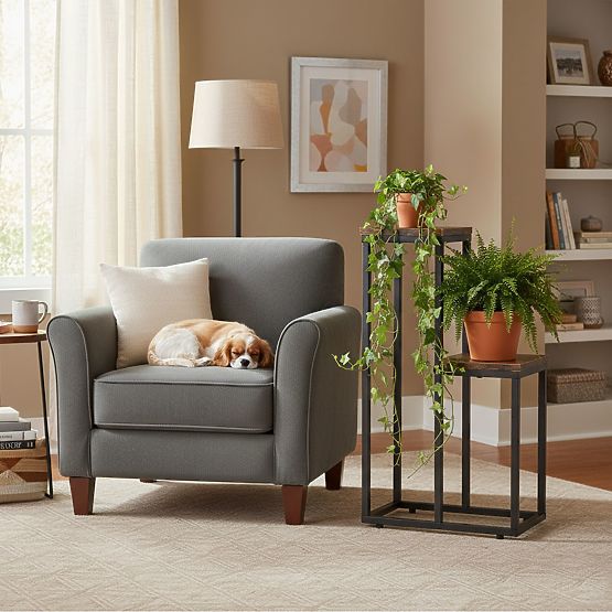 Stojan na květiny stojací stojan na květiny ozdoby 2 police loft ModernHome