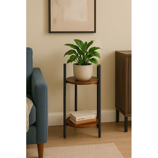 Stojan na květiny stojící stojan na květiny dekorace 2 úrovně loft ModernHome