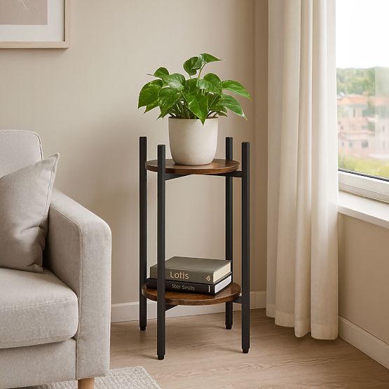 Stojan na květiny stojící stojan na květiny dekorace 2 úrovně loft ModernHome