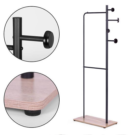 Stojanový věšák na oblečení s policí na boty