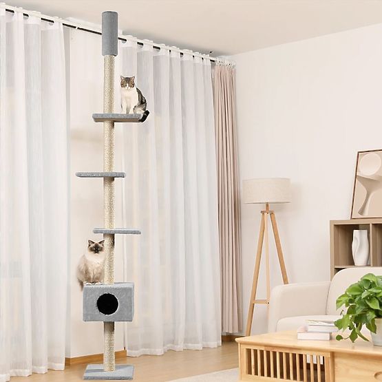 STROPNÍ ŠKRABADLO PRO KOČKY ŠEDÉ P70374