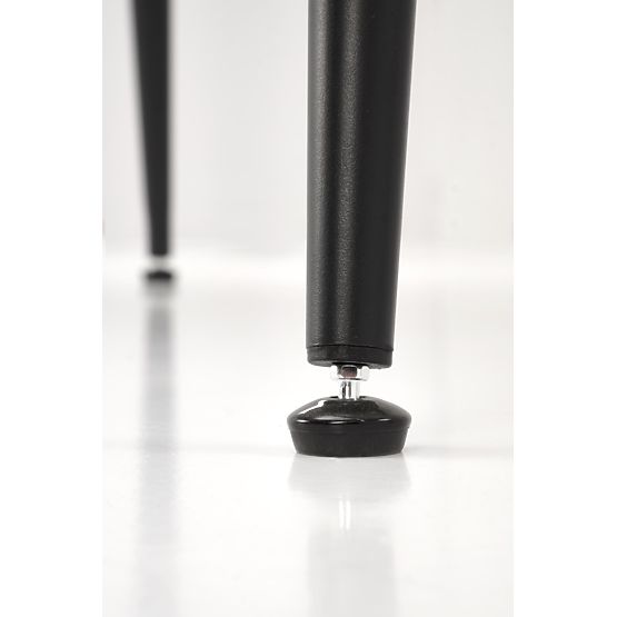 Stůl EMILIO 120 deska - bílý mramor, nohy - černé 