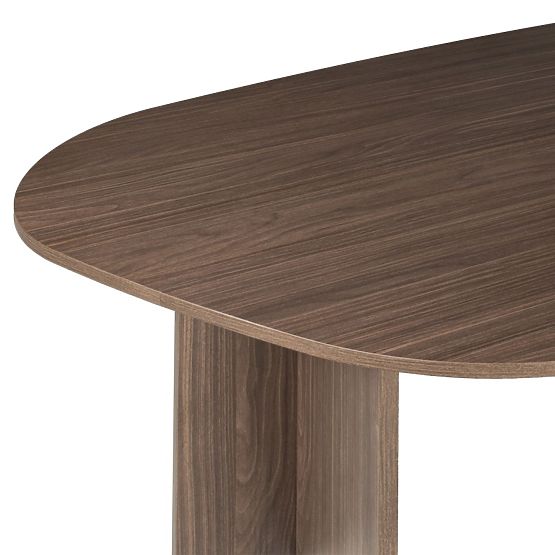 Stůl s nepravidelnou deskou Zeva 200 cm, Ořech lincoln