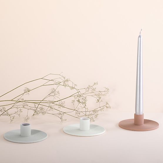 Svícen MORAB šedá barva boho styl do interiéru ameliahome