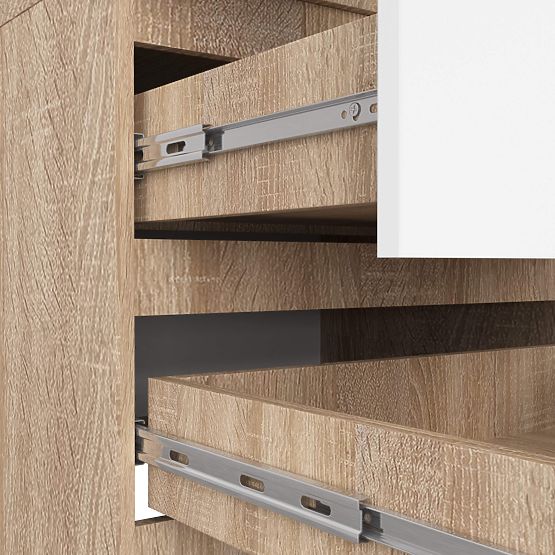 SZAFA STAR S 60 cm 2 DRZWI 2 SZUFLADY PK SONOMA / BIAŁA