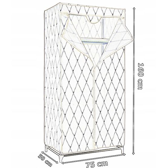 Textilní skříň Gaja Vitto - hnědá