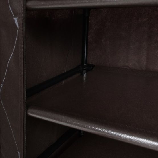 Textilní skříňka na obuv Vitto - hnědá