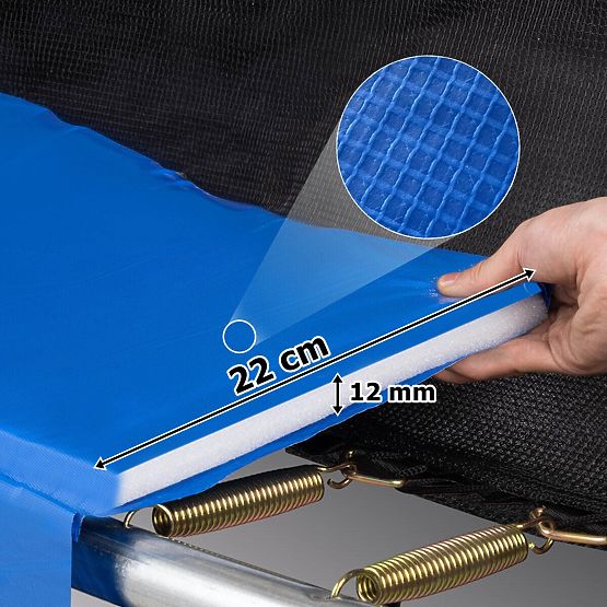 Trampolína s sítí a žebříkem HENZEN 244 cm modrá FT 8