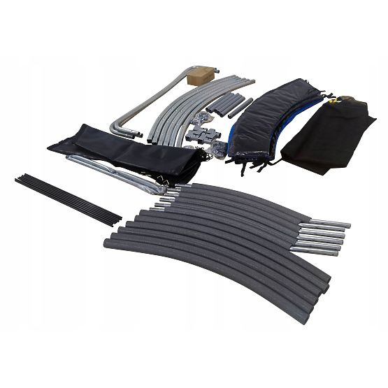 Trampolína s sítí a žebříkem HENZEN 244 cm modrá FT 8