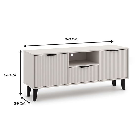 TV STOLEK Scandi 2D1S SLIM KAŠMÍR BÉŽOVÁ