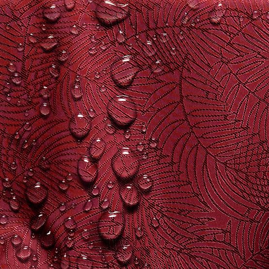 Ubrus GAIA barva bordó s reliéfním rostlinným motivem 30x160 ameliahome