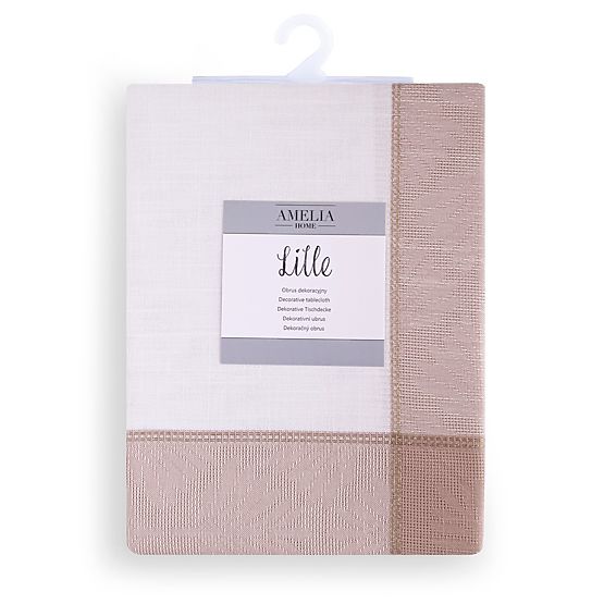 Ubrus LILLE barva růžová hladký klasický motiv 130x160 ameliahome