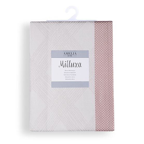Ubrus MILLUZA krémová metalizovaná klasický motiv 140x300 ameliahome
