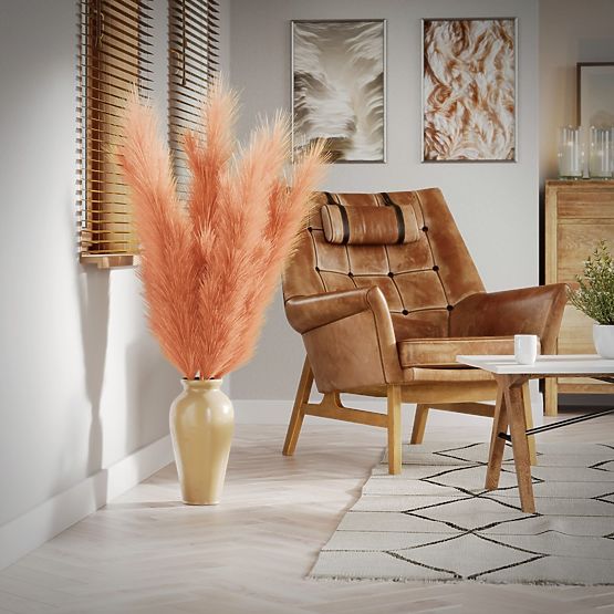 Umělá květina PAMPLY korálová ameliahome