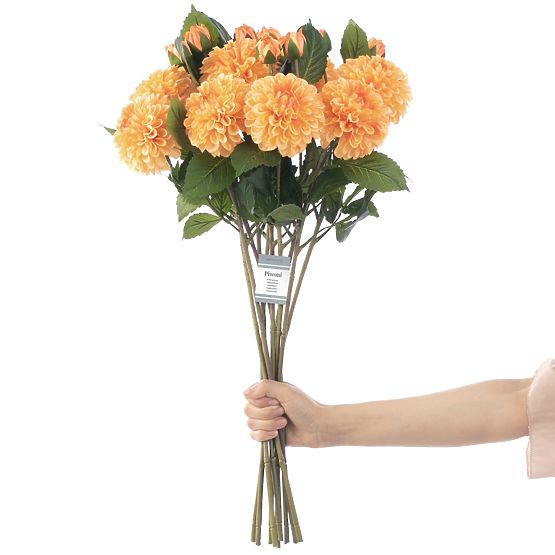 Umělá květina PIVOŇKA oranžová barva moderní styl ameliahome