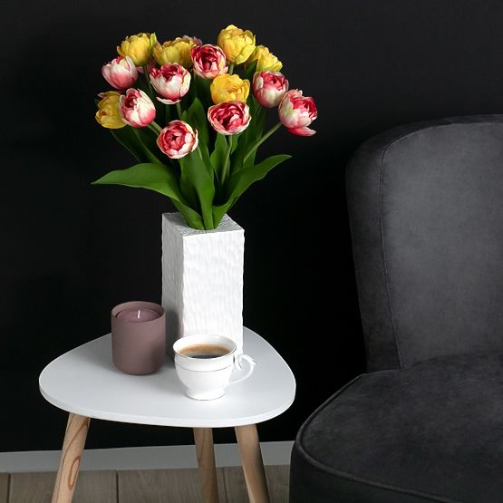 Umělá květina TULIPI žlutá barva moderní styl ameliahome
