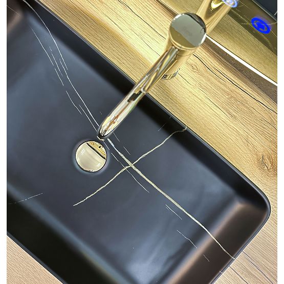 Umyvadlo na desku Denis Black Stone Matt