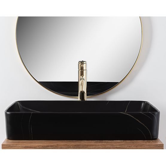 Umyvadlo na desku Denis Black Stone Matt