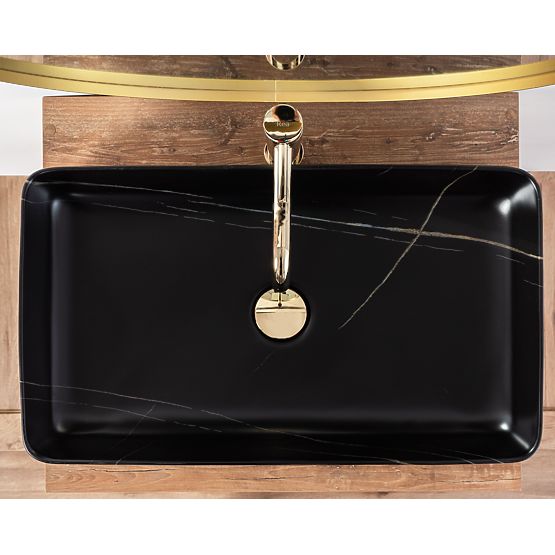 Umyvadlo na desku Denis Black Stone Matt