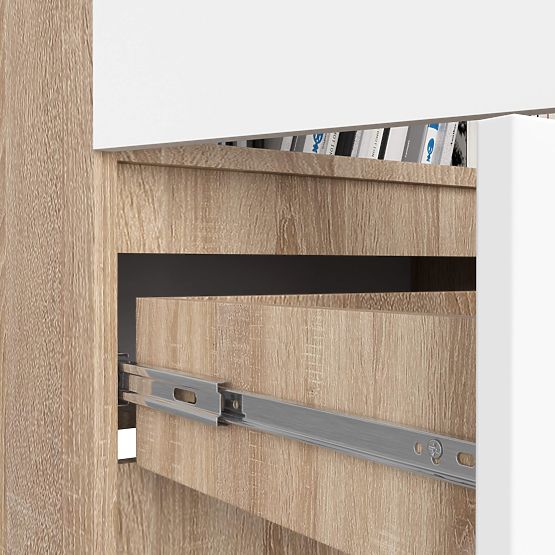 UZAVŘENÝ REGÁL R60 2D 1SZ CLP PK DUB SONOMA / BÍLÁ