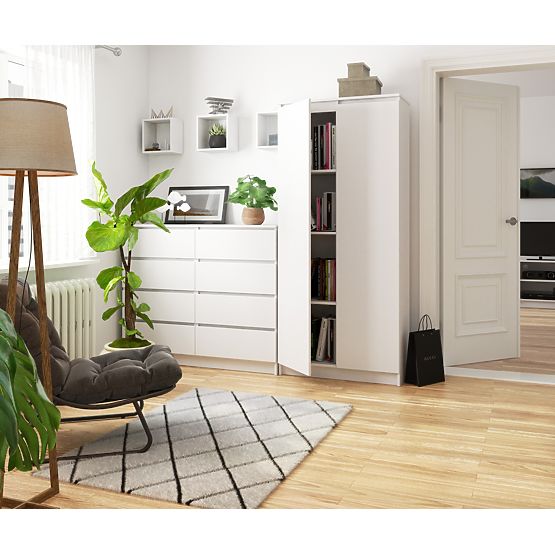 UZAVŘENÝ REGÁL R80 2D 8P CLP BÍLÝ