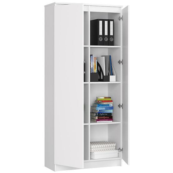UZAVŘENÝ REGÁL R80 2D 8P CLP BÍLÝ