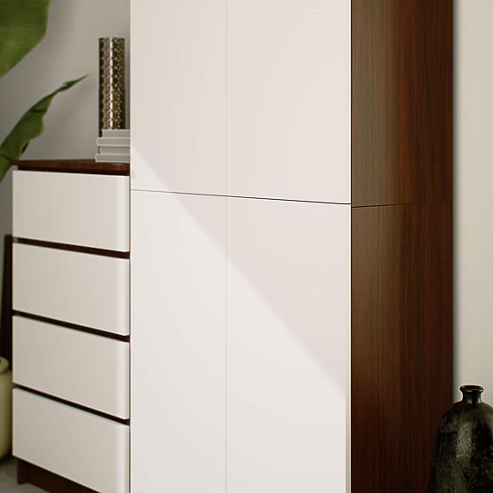 UZAVŘENÝ REGÁL R80 2D 8P CLP VENGE / BÍLÁ