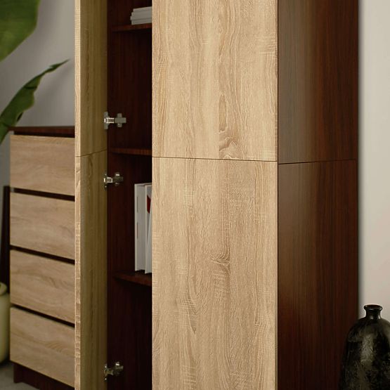 UZAVŘENÝ REGÁL R80 2D 8P CLP VENGE / SONOMA