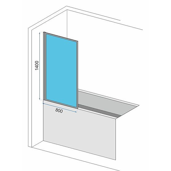 Vanaová zástěna Rea Lagos-1 Fix Stálá 80 Černá Black