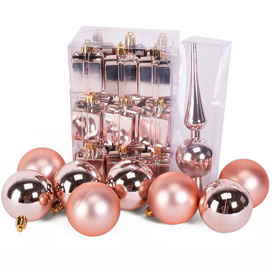 VÁNOČNÍ KOULE MIX 311437 růžová