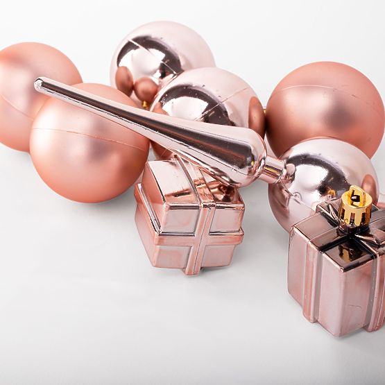 VÁNOČNÍ KOULE MIX 311437 růžová