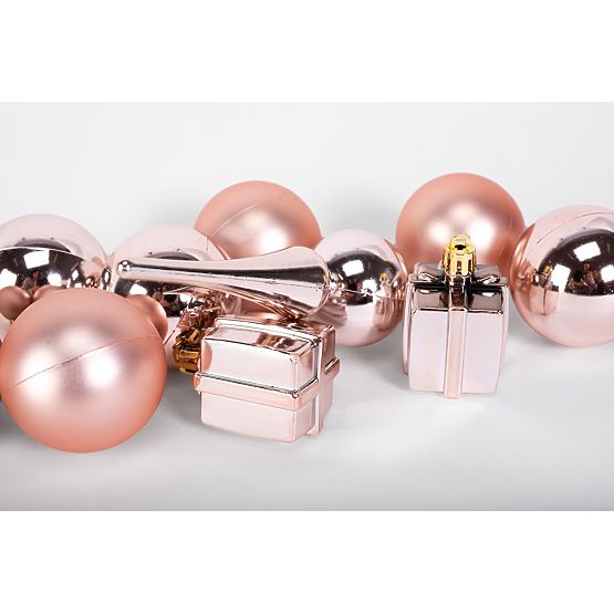 VÁNOČNÍ KOULE MIX 311437 růžová