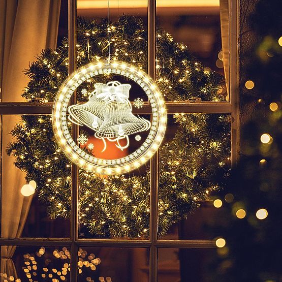 Vánoční LED Dekorace Zvonek 311382A