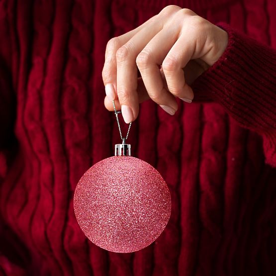 VÁNOČNÍ OZDOBY ROSE RED 36KS 311433