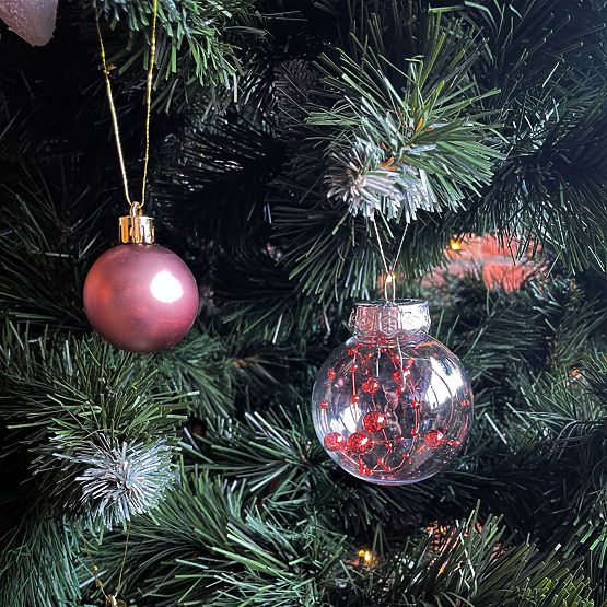 Vánoční ozdoby růžové 24ks sysd1688-088