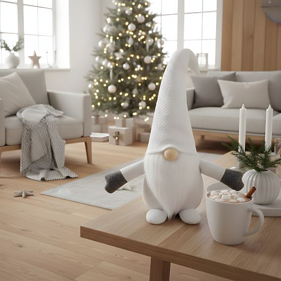 Vánoční skřítek 35cm YX045 White