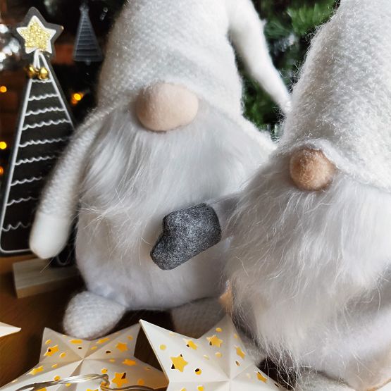 Vánoční skřítek 35cm YX045 White