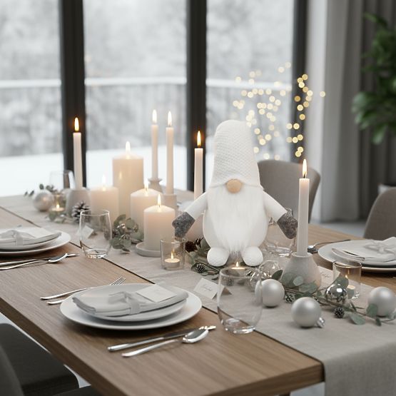 Vánoční skřítek 35cm YX045 White