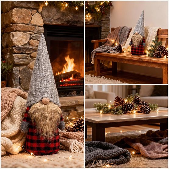 Vánoční skřítek 50 cm YX055