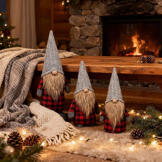 Vánoční skřítek Sada YX055 30+40+50cm