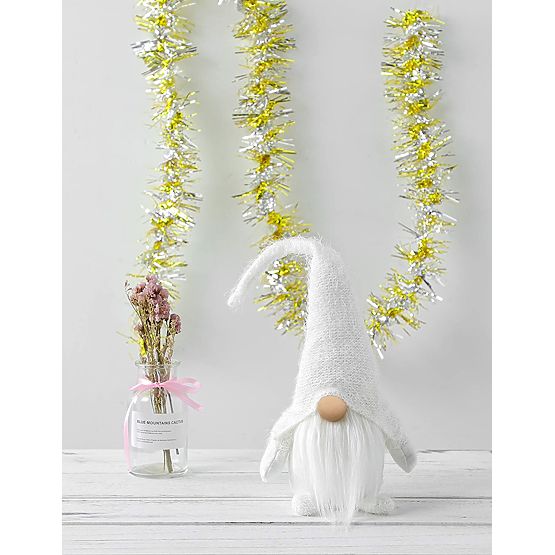 Vánoční skřítek YX068 50cm Bílý