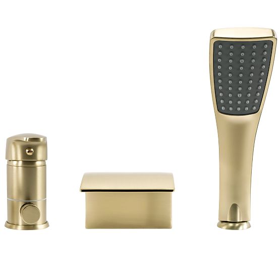 Vanová baterie Rea Riven zlatá kartáčovaná