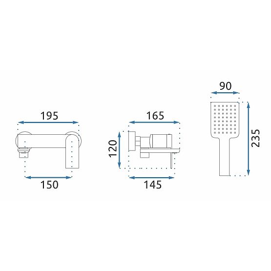 Vanová baterie REA STORM Kartáčovaná Měď