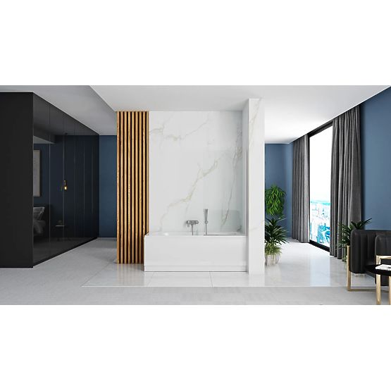 Vanová zástěna Rea Lagos Fix Pevná 70 Chrom