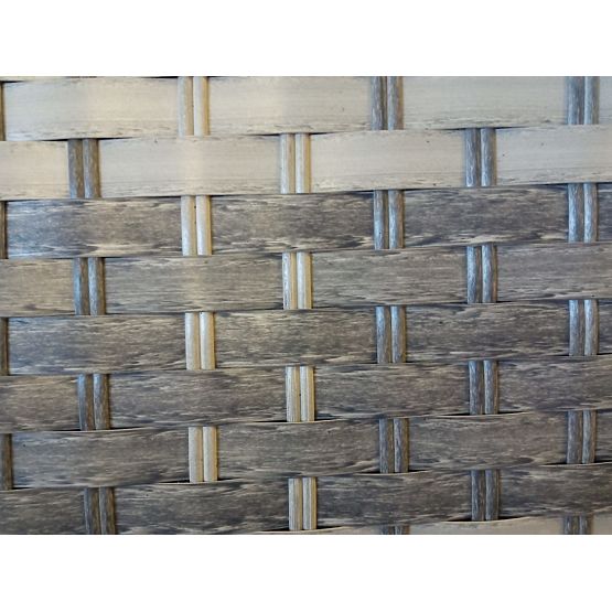 Velká jídelní souprava z technoratanu (6 křesel + stůl) MODERNO světle šedá