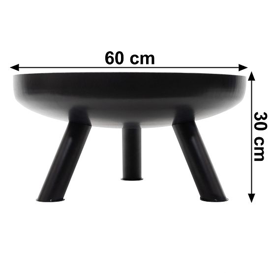 Velké pevné litinové zahradní ohniště 60 cm ideální na táborák